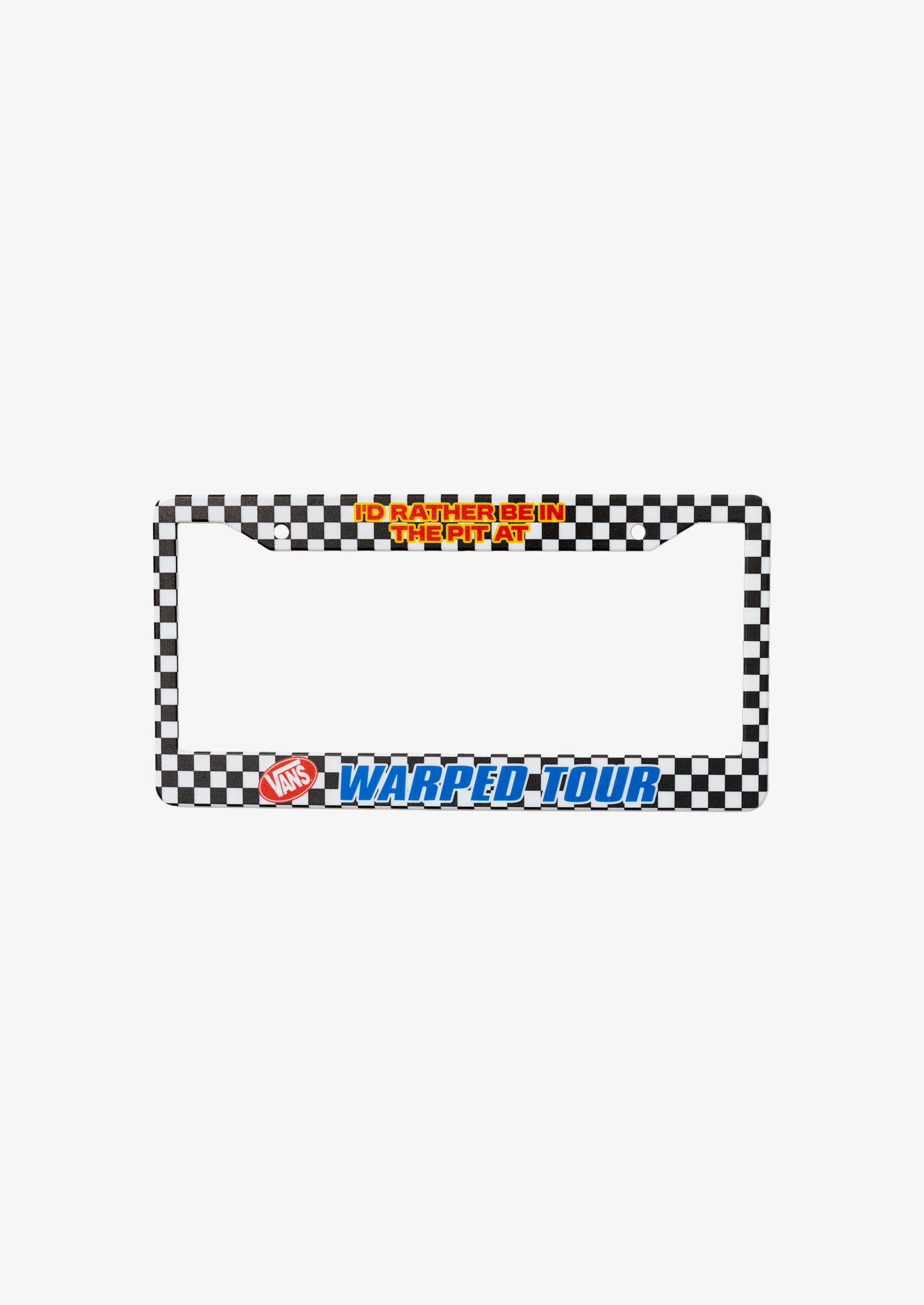 Road Crew License Plate Cover – Vans Warped Tour