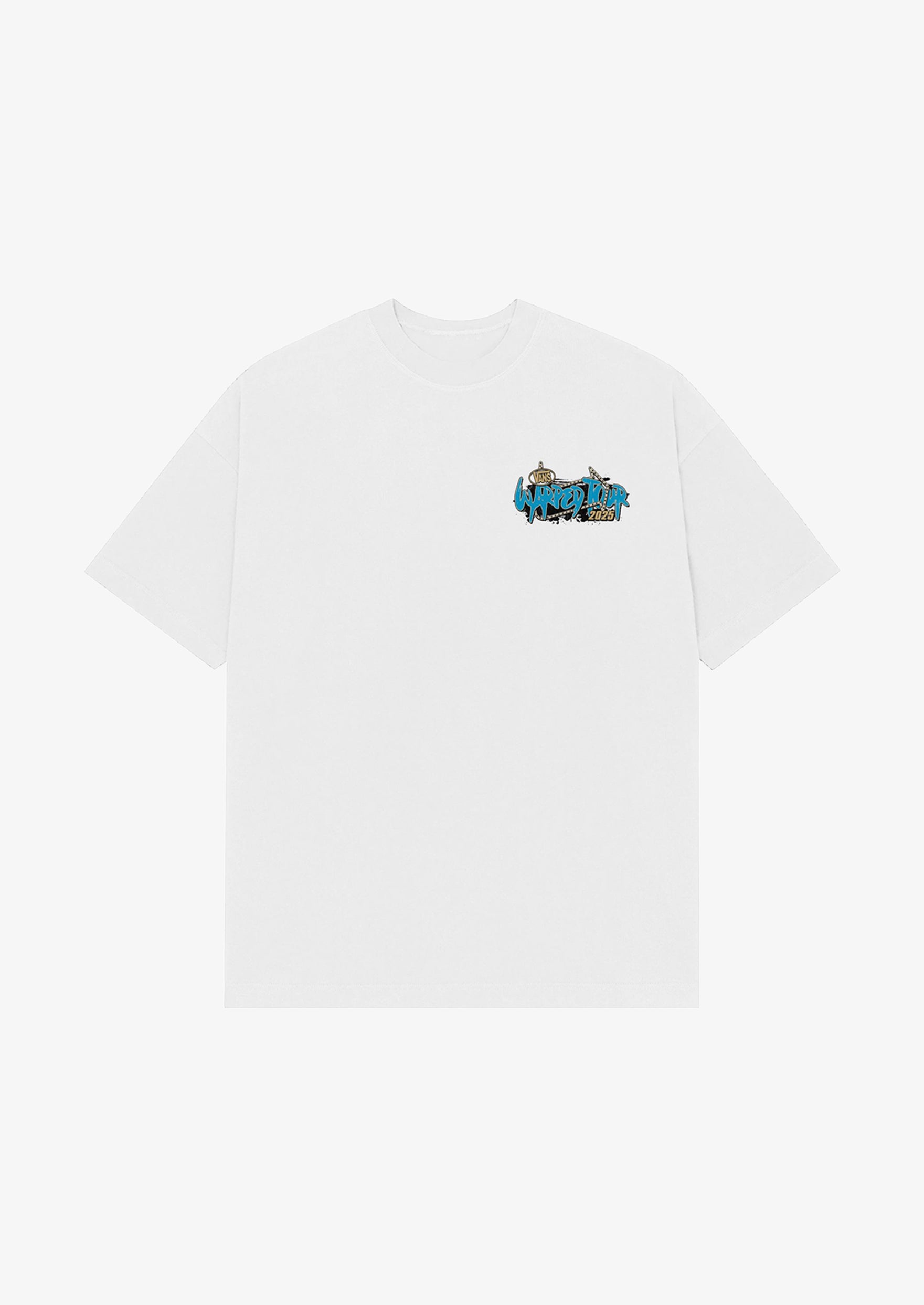 Vans Warped Tour 2025 Long Beach Official Lineup White Tee